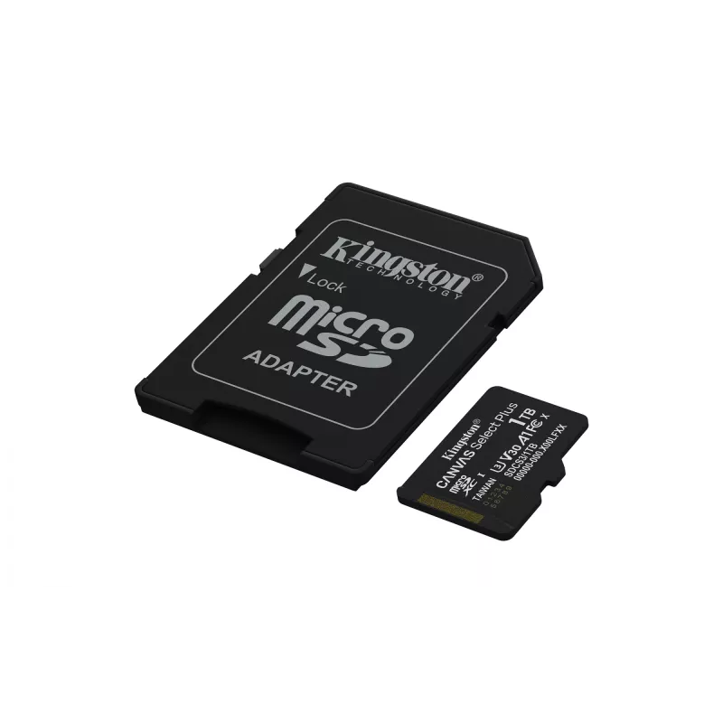 Kingston Technology 1TB microSDXC Canvas Select Plus Gen3 150MB/s A1 kortelė su adapteriu