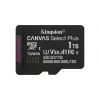 Kingston Technology 1TB microSDXC Canvas Select Plus Gen3 150MB/s A1 kortelė su adapteriu