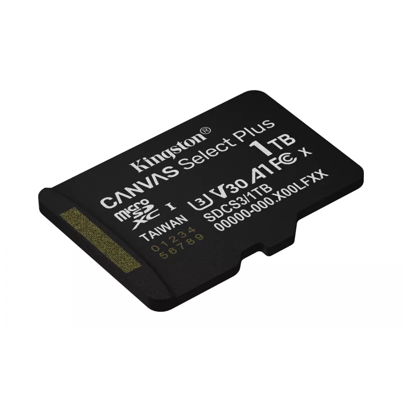Kingston Technology 1TB microSDXC Canvas Select Plus Gen3 150MB/s A1 kortelė su adapteriu