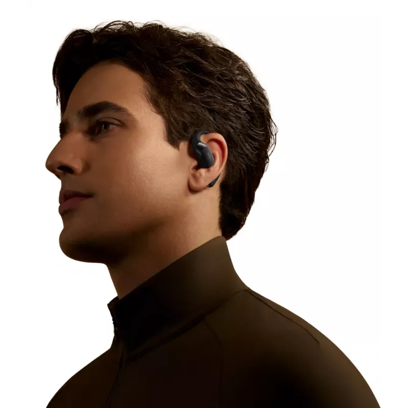 Ausinės JLAB AUDIO SHOKZ OpenFit 2 — kaulinės, belaidės, atviros, užkabinamos, juodos