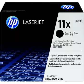 HP 11X didelės išeigos juoda originali LaserJet kasetė 1 vnt.