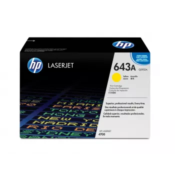 HP 643A geltona originali lazerinė kasetė LaserJet