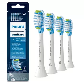 Philips Sonicare C3 Premium Plaque Defence HX9044/17 4 vnt. balti soniniai dantų šepetėlio antgaliai