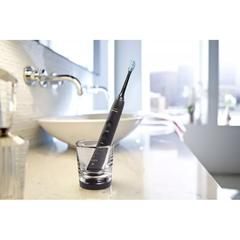 Sonicinis dantų šepetėlis Philips DiamondClean 9000 HX9914/54, 2 rankenos, 5 režimai, juodas, Bluetooth, 1 įkroviklis