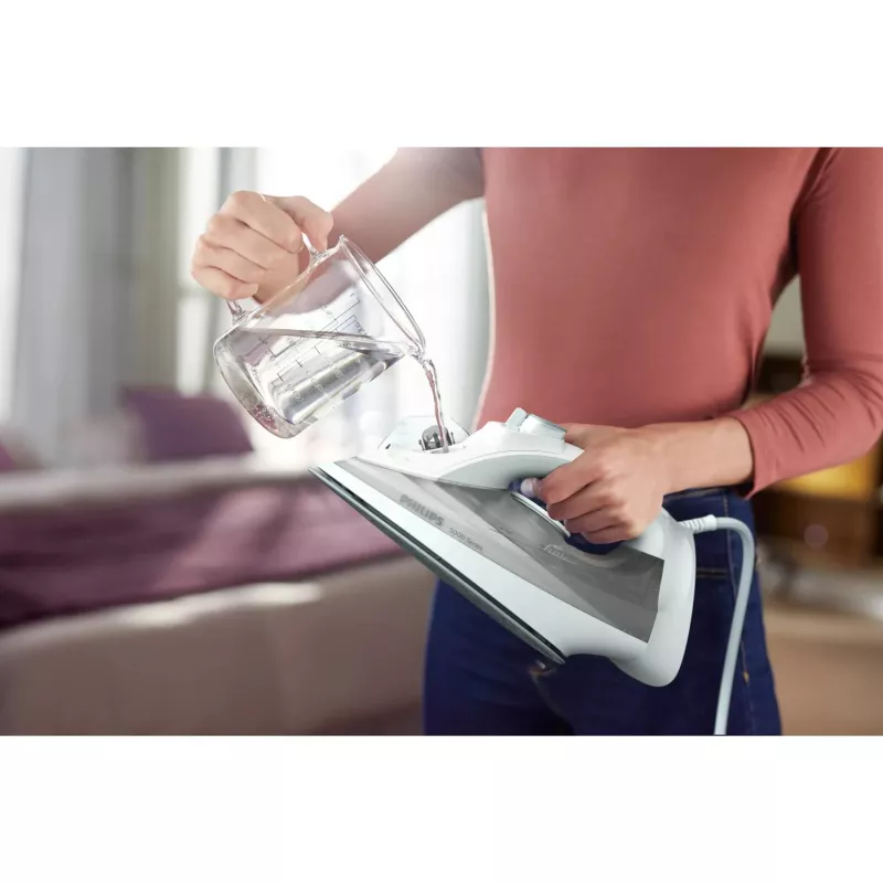 Philips 5000 serijos DST5010/10 lygintuvas SteamGlide Plus padas 2400 W pilka, balta