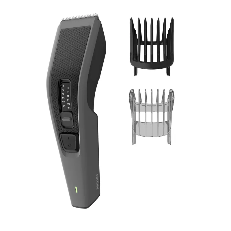 Philips HAIRCLIPPER Series 3000 HC3525/15 Plaukų kirpimo mašinėlė, juoda, pilka, 0,5 mm, 2,3 cm, 4,1 cm, AC/akumuliatorius, 45 min