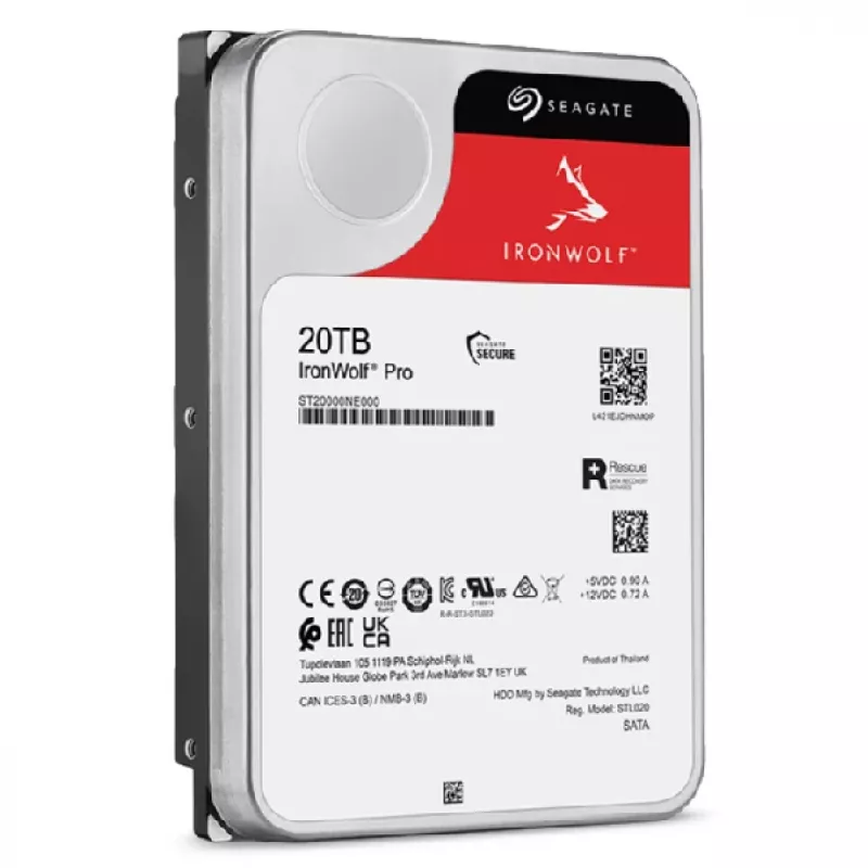 Seagate IronWolf Pro ST20000NT001 vidinis kietasis diskas 20 TB 7200 RPM 256 MB 3,5 colio