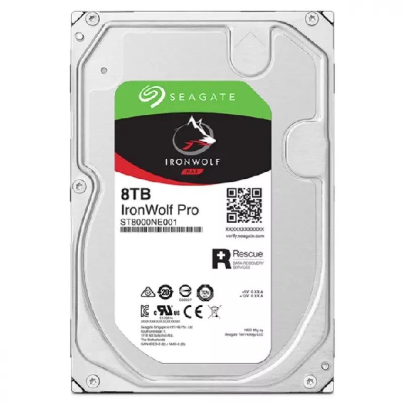 Seagate IronWolf Pro ST8000NT001 vidinis kietasis diskas 8 TB 7200 RPM 256 MB 3,5 colio Serial ATA III