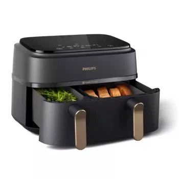 Karšto oro gruzdintuvė Philips 3000 Series Dual Basket Airfryer NA352/00 — 9 L, 2750 W, dviejų krepšelių, 8 programos, 40–200°C