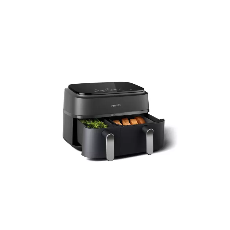 Karšto oro gruzdintuvė Philips 3000 Series Dual Basket Airfryer NA352/00 — 9 L, 2750 W, dviejų krepšelių, 8 programos, 40–200°C