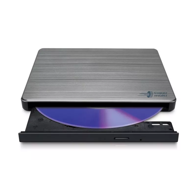 HITACHI-LG DATA STORAGE GP60NW60 nešiojamas DVD įrašymo įrenginys, USB 2.0, sidabrinis
