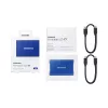Išorinis SSD Samsung T7 Portable 2TB USB Type-C 3.2 Gen 2 Mėlynas (NVMe, 1050/1000 MB/s)