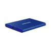 Išorinis SSD Samsung T7 Portable 2TB USB Type-C 3.2 Gen 2 Mėlynas (NVMe, 1050/1000 MB/s)