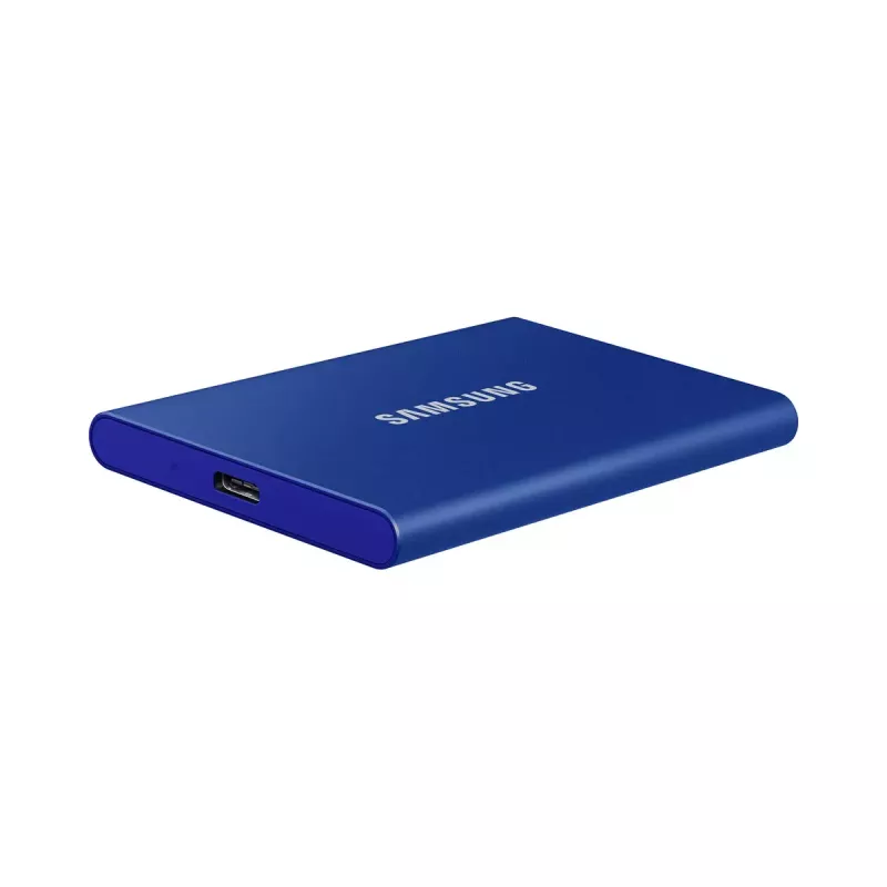 Išorinis SSD Samsung T7 Portable 1 TB, USB-C 3.2 Gen 2, NVMe, AES-256 aparatinė šifravimo, Mėlyna