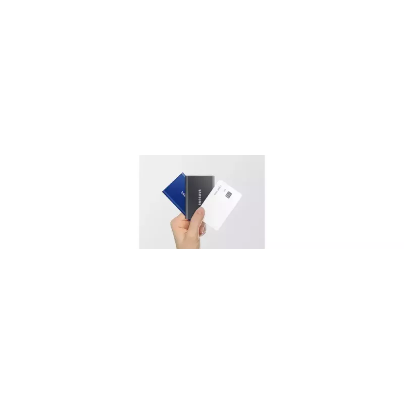 Išorinis SSD Samsung T7 Portable 1 TB, USB-C 3.2 Gen 2, NVMe, AES-256 aparatinė šifravimo, Mėlyna