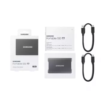 Samsung Portable SSD T7 1 TB USB Type-C 3.2 Gen 2 (3.1 Gen 2) Pilka