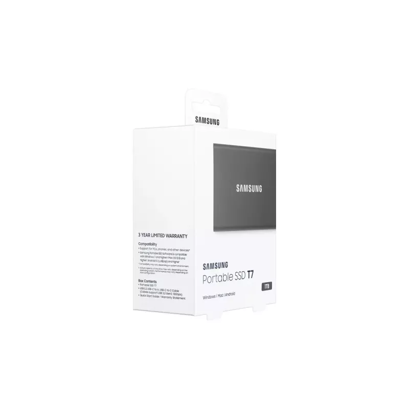 Samsung Portable SSD T7 1 TB USB Type-C 3.2 Gen 2 (3.1 Gen 2) Pilka
