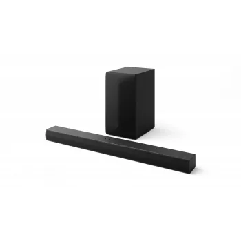 LG S60T Juoda 3.1 kanalo garso juosta su belaidžiu žemų dažnių garsiakalbiu, 340W RMS, Bluetooth 5.3, HDMI ARC, optinis įėjimas, USB