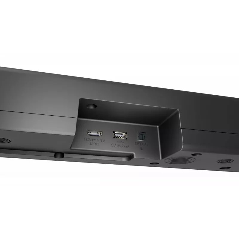 LG S60T Juoda 3.1 kanalo garso juosta su belaidžiu žemų dažnių garsiakalbiu, 340W RMS, Bluetooth 5.3, HDMI ARC, optinis įėjimas, USB
