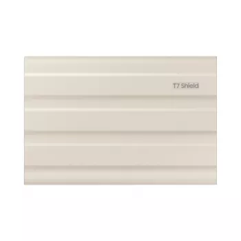 Išorinis SSD Samsung MU-PE1T0K 1TB, nešiojamas NVMe USB Type-C 3.2 Gen 2, smėlio spalvos, guminis korpusas, atsparus vandeniui