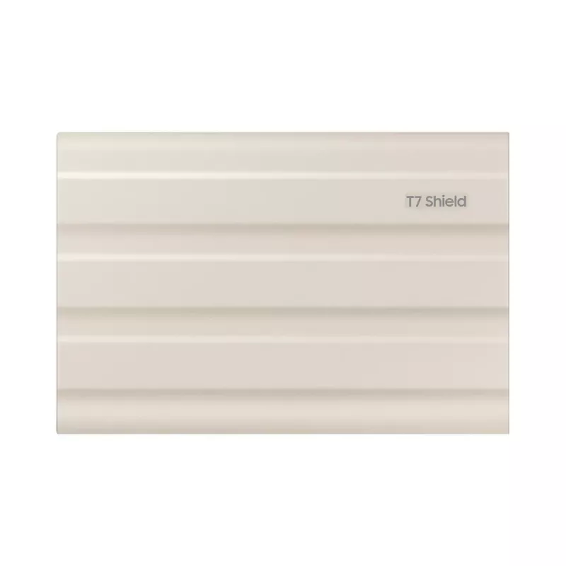 Išorinis SSD Samsung MU-PE1T0K 1TB, nešiojamas NVMe USB Type-C 3.2 Gen 2, smėlio spalvos, guminis korpusas, atsparus vandeniui