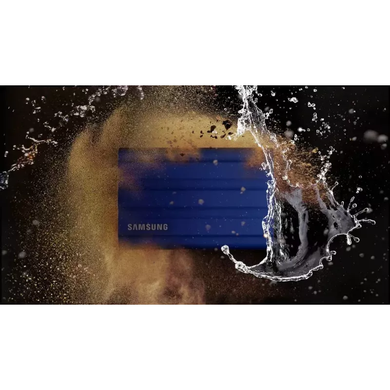 Išorinis SSD Samsung MU-PE1T0K 1TB, nešiojamas NVMe USB Type-C 3.2 Gen 2, smėlio spalvos, guminis korpusas, atsparus vandeniui