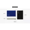 Išorinis SSD Samsung MU-PE1T0K 1TB, nešiojamas NVMe USB Type-C 3.2 Gen 2, smėlio spalvos, guminis korpusas, atsparus vandeniui