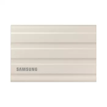 Išorinis SSD Samsung MU-PE2T0K 2 TB NVMe nešiojamas USB Type-C 3.2 Gen 2, skaitymas 1050 MB/s, rašymas 1000 MB/s, smėlio spalvos guminis korpusas