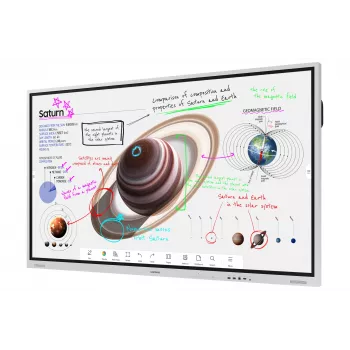 Samsung WM75B interaktyvi lenta 190,5 cm (75 col.) 3840 x 2160 pikselių Liečiamas ekranas Pilka, Balta