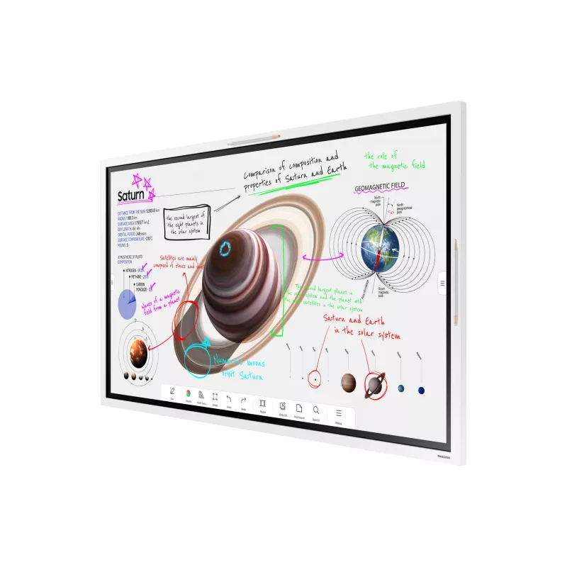 Samsung WM55B interaktyvi lenta 139,7 cm (55 col.) 3840 x 2160 pikselių Liečiamas ekranas Pilka, Balta