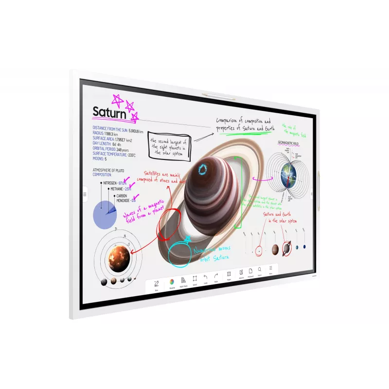 Samsung WM55B interaktyvi lenta 139,7 cm (55 col.) 3840 x 2160 pikselių Liečiamas ekranas Pilka, Balta