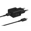 Samsung EP-T2510 25W USB-C greitasis kroviklis, juodas, 1 m laidas