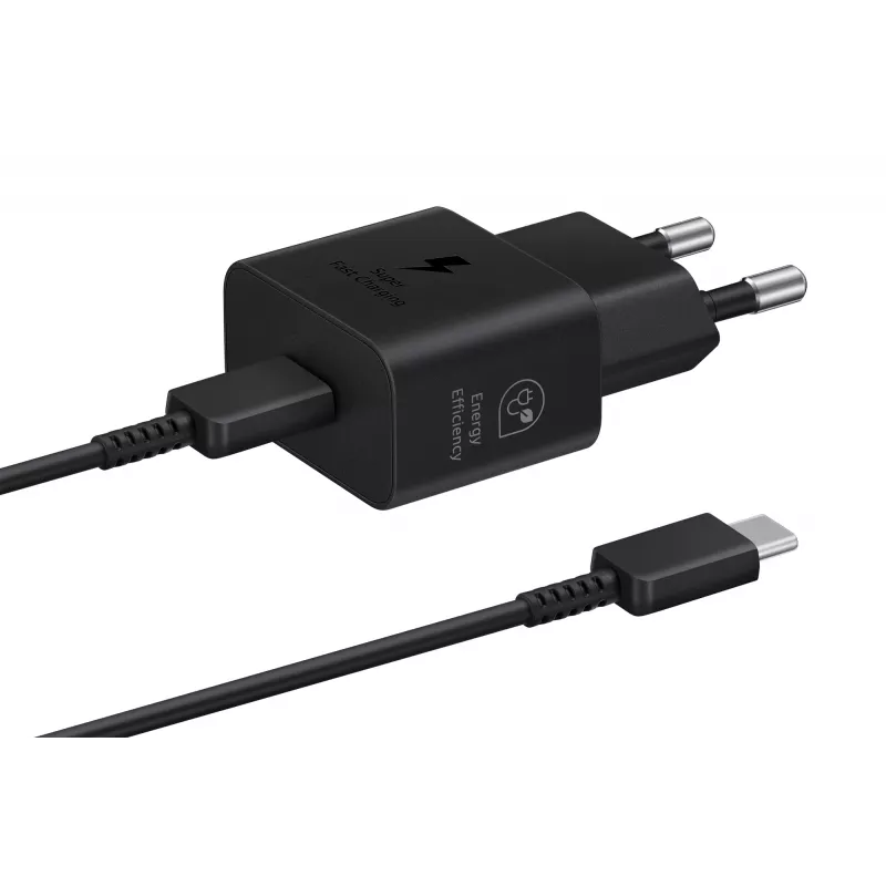Samsung EP-T2510 25W USB-C greitasis kroviklis, juodas, 1 m laidas
