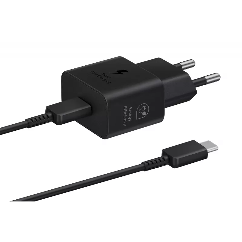 Samsung EP-T2510 25W USB-C greitasis kroviklis, juodas, 1 m laidas