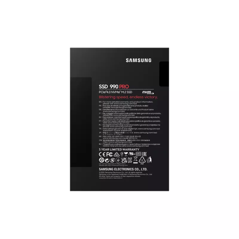 SSD disk Samsung 990 PRO 4 TB M.2 PCI Express 4.0 NVMe V-NAND MLC