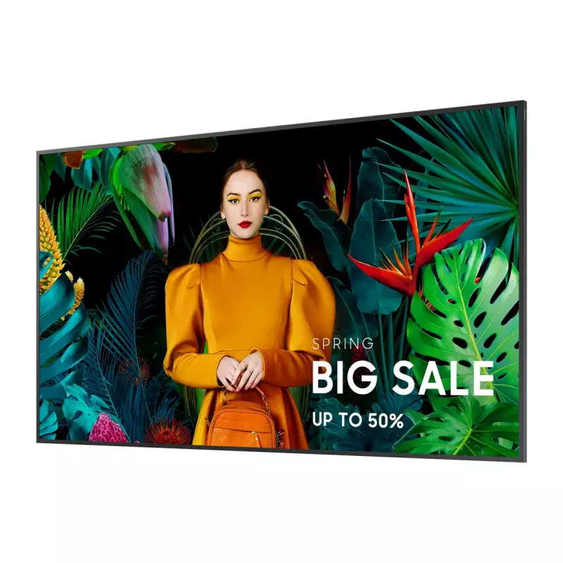 Samsung QM55C skaitmeninės reklamos plokščias skydelis 139,7 cm (55 colių) LCD Wi-Fi 500 cd/m² 4K Ultra HD juodas Tizen 24/7
