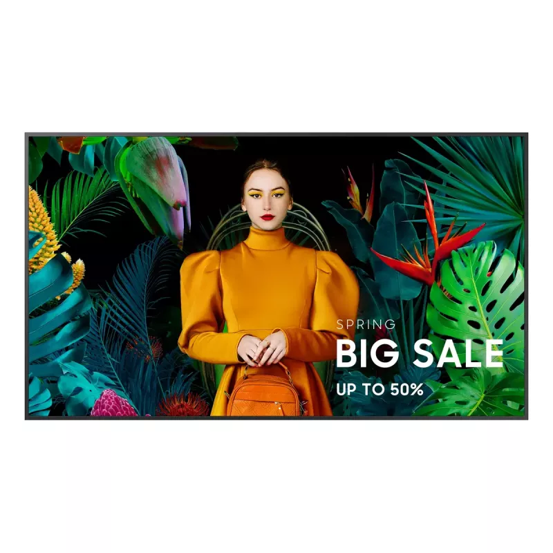 Samsung QM55C skaitmeninės reklamos plokščias skydelis 139,7 cm (55 colių) LCD Wi-Fi 500 cd/m² 4K Ultra HD juodas Tizen 24/7