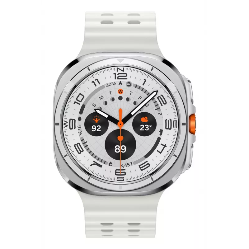 Samsung Galaxy Watch Ultra 3.81 cm (1.5 colio) AMOLED 47 mm Skaitmeninis 480 x 480 pikselių Liečiamas ekranas 4G Baltas Wi-Fi GPS (palydovas)