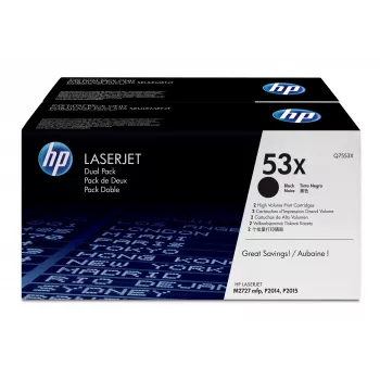 HP 53X 2 rinkinys didelio našumo juodi originalūs LaserJet tonerio kasetės