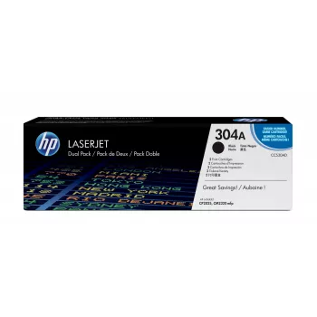 HP 304A 2 vnt. Originalus juodas lazerinis kasečių rinkinys