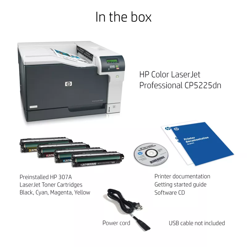 HP Color LaserJet Professional CP5225dn spausdintuvas, lazerinis, spalvotas, 600 x 600 DPI, A3, 20 ppm, dvipusis spausdinimas