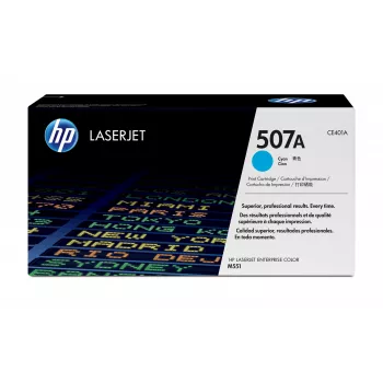 HP 507A Cyan Original LaserJet kasetė, 6000 puslapių, Cyan, 1 vnt.