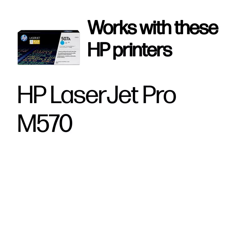 HP 507A Cyan Original LaserJet kasetė, 6000 puslapių, Cyan, 1 vnt.