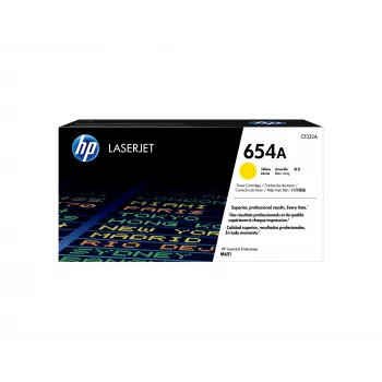 HP 654A geltona originali lazerinė kasetė, 15000 puslapių, geltona, 1 vnt.