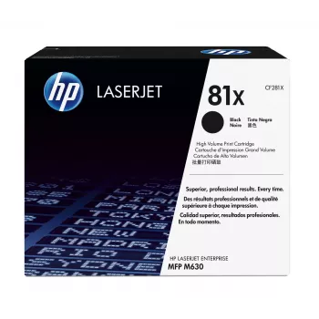 HP 81X didelės išeigos juoda originali LaserJet tonero kasetė, 25000 puslapių, juoda, 1 vnt.