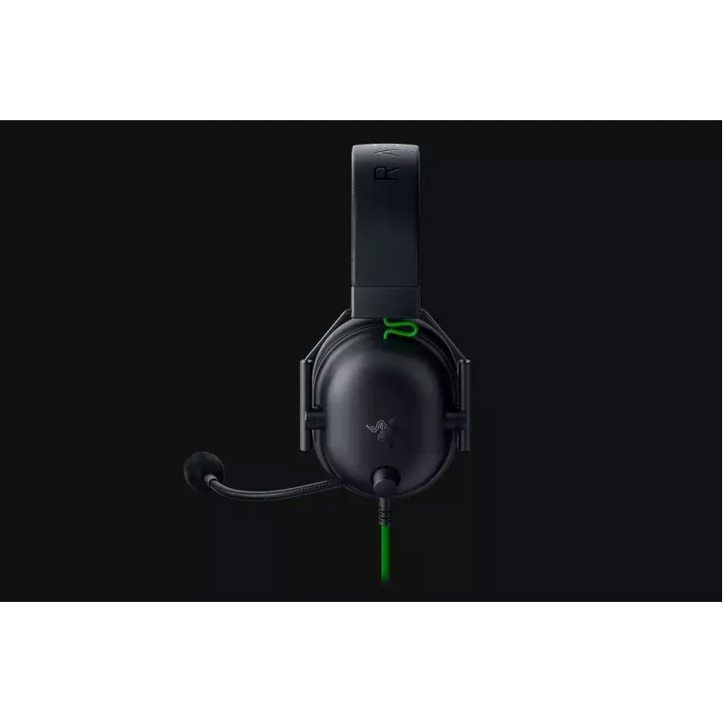 Laidinis žaidimų ausinių komplektas Razer BlackShark V2 X, 3.5 mm, 32 Ω, 100 dB, triukšmą slopinantis boom mikrofonas, 1.3 m laidas, žalia/juoda