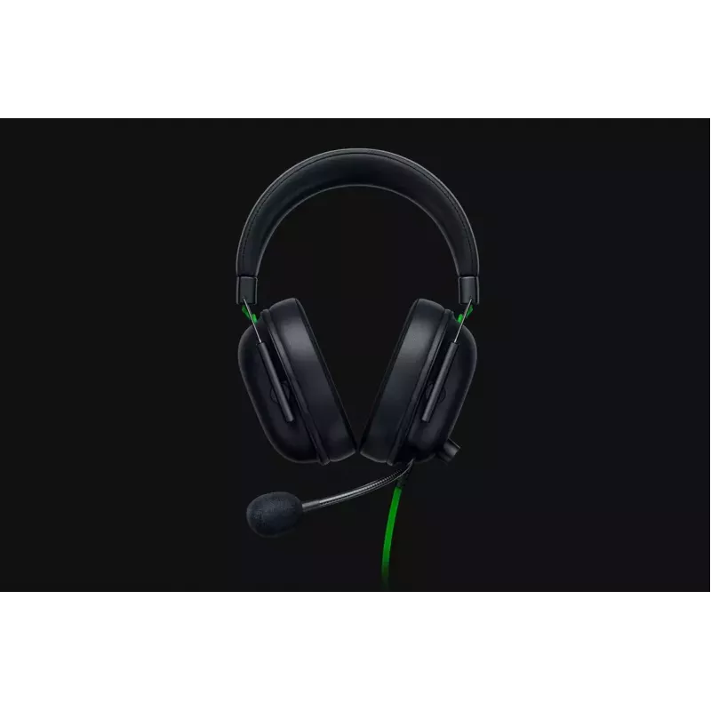 Laidinis žaidimų ausinių komplektas Razer BlackShark V2 X, 3.5 mm, 32 Ω, 100 dB, triukšmą slopinantis boom mikrofonas, 1.3 m laidas, žalia/juoda