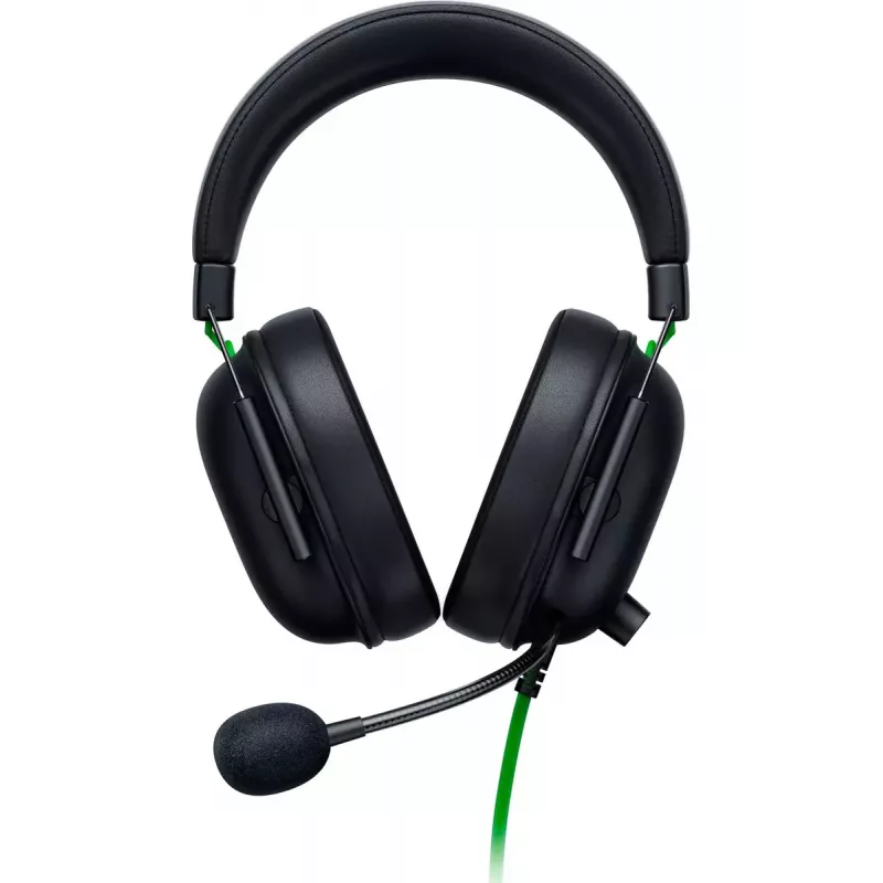 Laidinis žaidimų ausinių komplektas Razer BlackShark V2 X, 3.5 mm, 32 Ω, 100 dB, triukšmą slopinantis boom mikrofonas, 1.3 m laidas, žalia/juoda