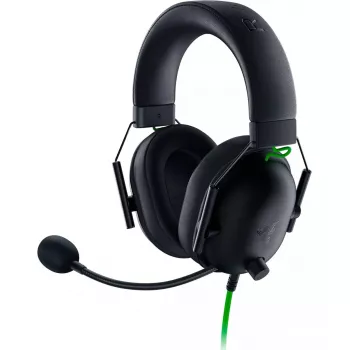 Laidinis žaidimų ausinių komplektas Razer BlackShark V2 X, 3.5 mm, 32 Ω, 100 dB, triukšmą slopinantis boom mikrofonas, 1.3 m laidas, žalia/juoda