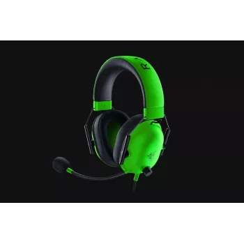 Laidinis žaidimų ausinių komplektas Razer BlackShark V2 X — uždaro tipo, 3,5 mm, 1,3 m laidas, TriForce garsiakalbiai, virtualus erdvinis garsas